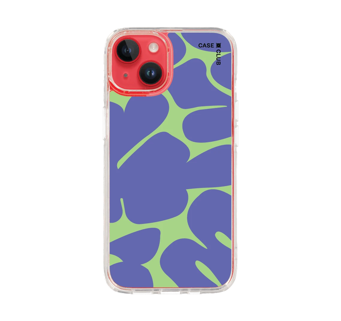 purple & green leaf pattern
